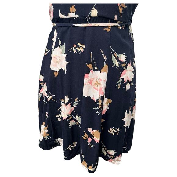 Abercrombie Fitch Wrap Dress Womens Extra Small Blue Floral V Neck Short Sleeve - Picture 10 of 13